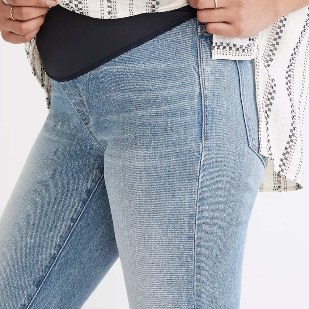 Madewell Maternity Over-the-Belly Perfect Vintage Jeans in Coney Wash Size 26 - Picture 2 of 12